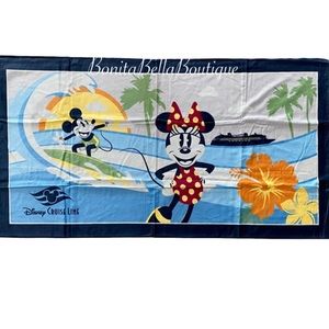 New Disney Cruise Line Minnie Mickey Surfing Beach Pool Towel Nwt